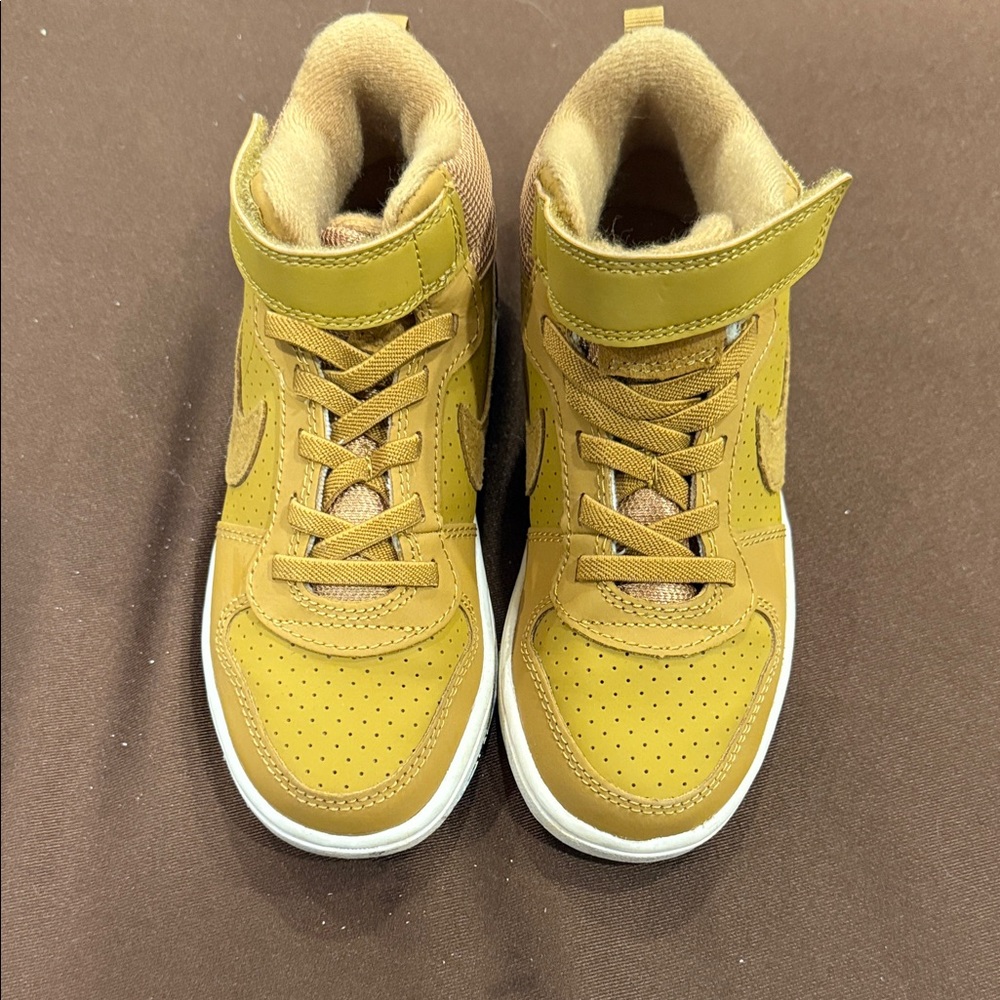 Nike Kids High-Top Sneakers in Mustard Yellow Size 12c